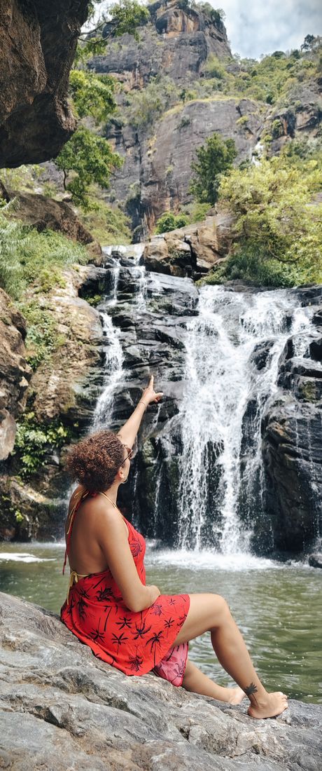 A waterfall on the Ella hikes, Sri Lanka