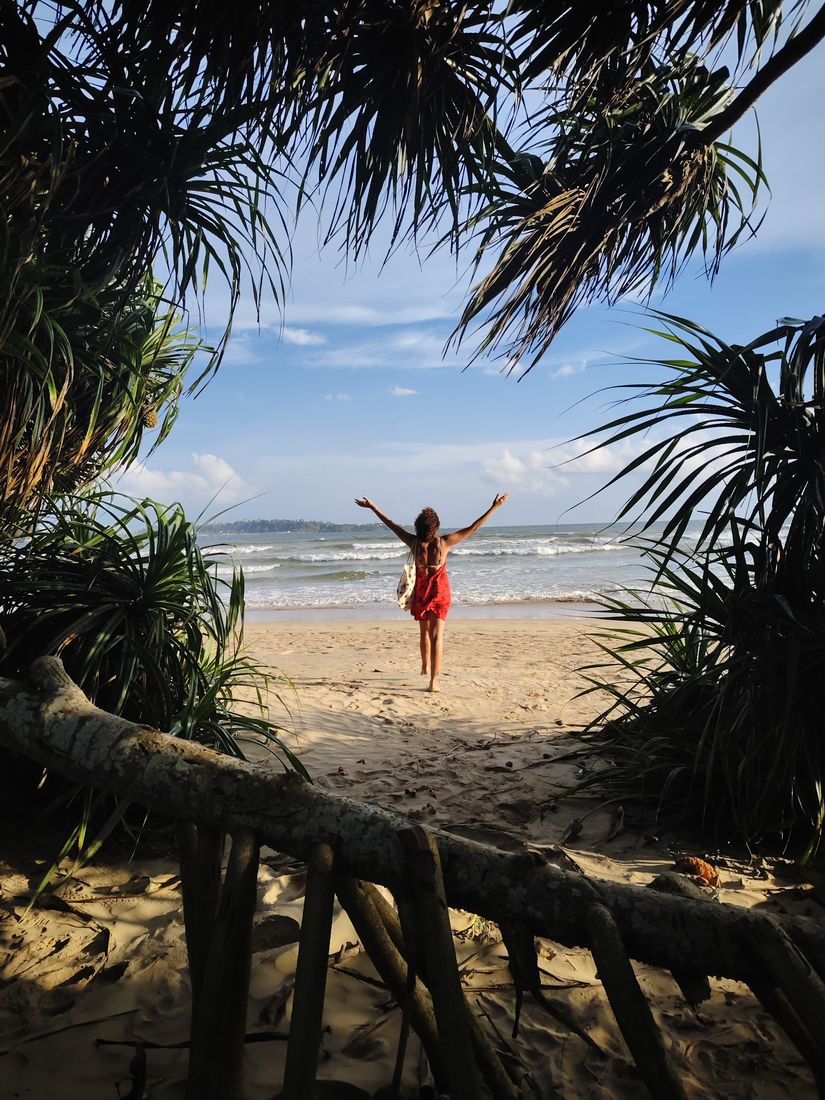 Under the palms on the beach, Sri Lanka
