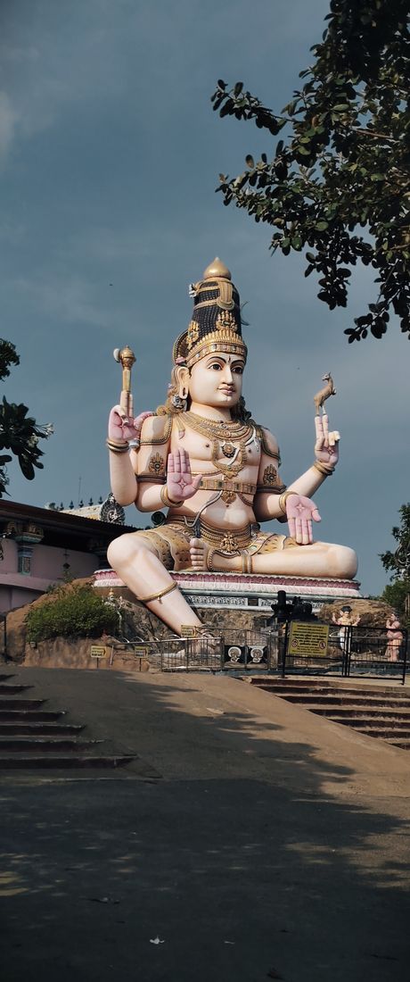 A painted temple statue, Sri Lanka